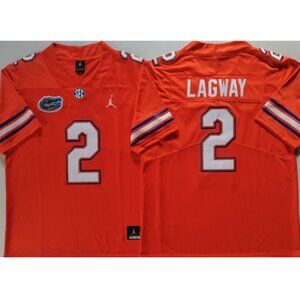 Mens Youths Kids Womens DJ Lagway Orange Vapor Stitched Jersey